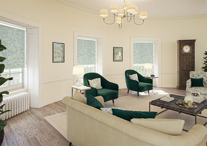 Cherry Blossom, Pastel Green - Roller Blind - Image 7